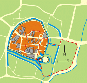 Plan von Rheinbach um 1250